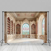 Aperturee - Aperturee Medieval Retro Bookshelf Fancy Room Photo Backdrop